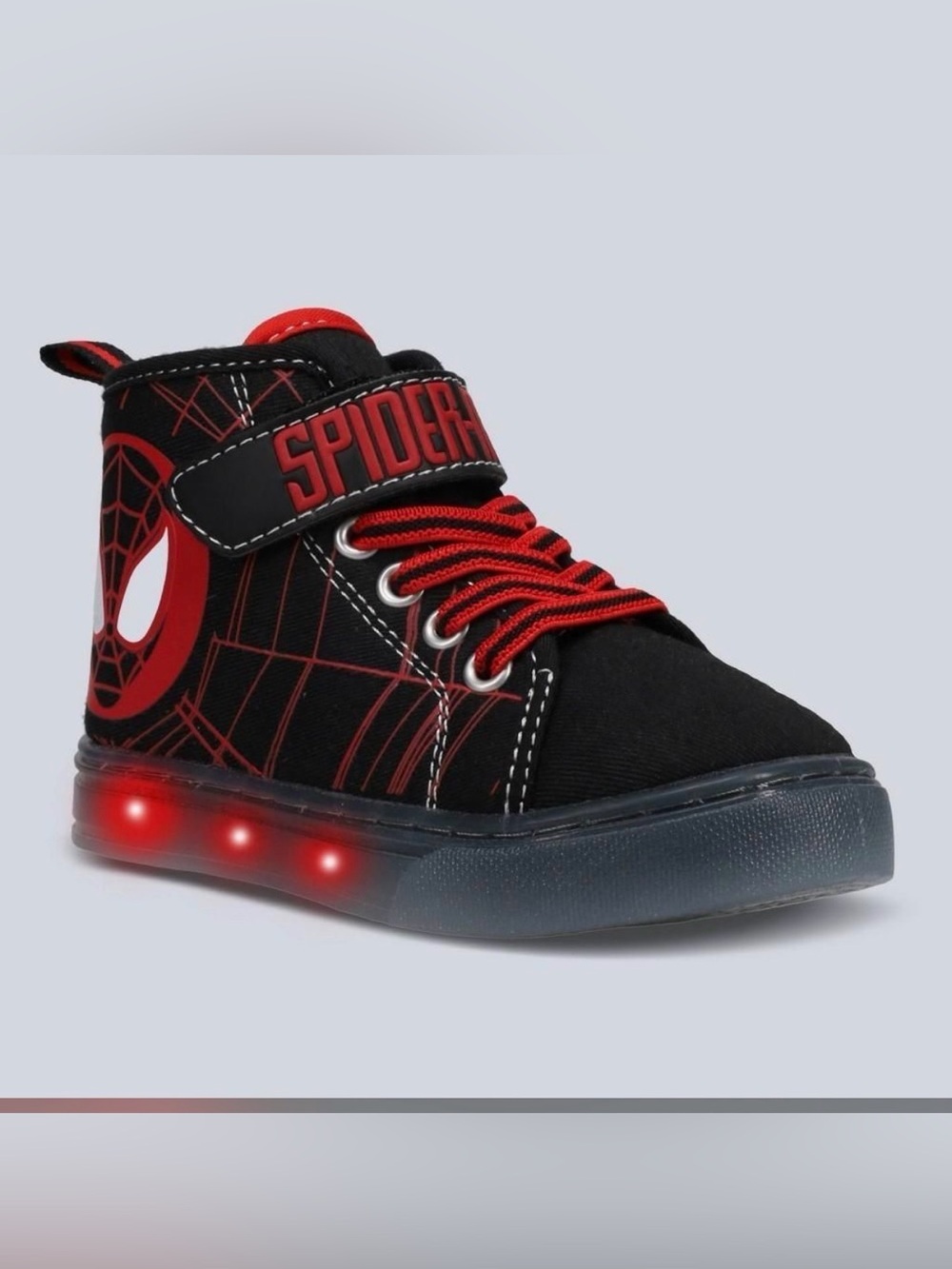 Brand new marvel spiderman toddler boys sneakers light up 12T